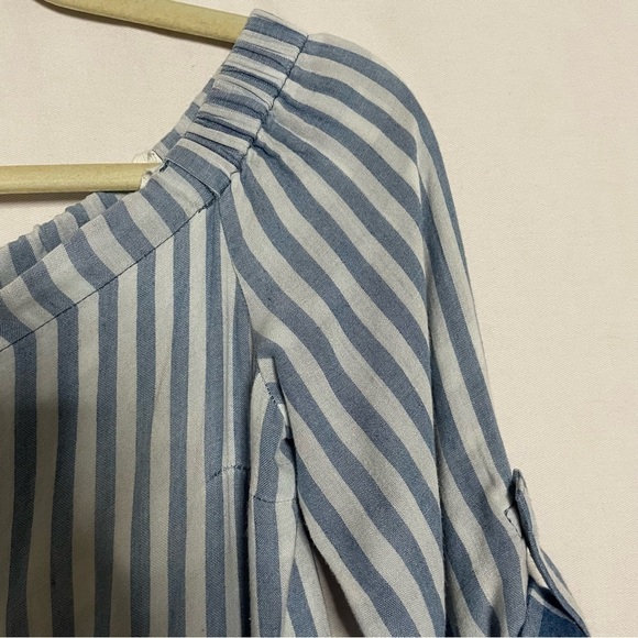 Anthropologie Cloth and Stone Boho Striped Off Shoulder Dress - Picture 9 of 16